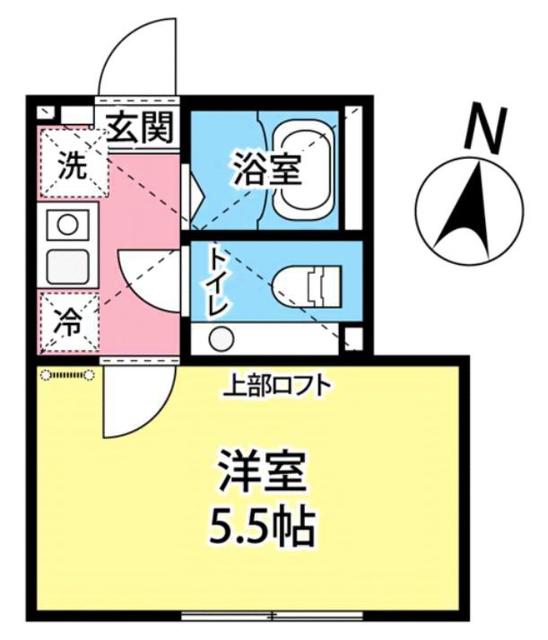アザーレパッシオ久地(1K/1階)の間取り写真