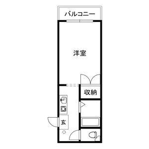 プレアール老松町I(1K/3階)の間取り写真