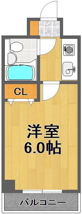 ダイニチ館Fー17(1K/2階)の間取り写真