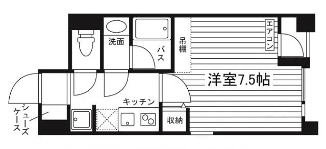 ラフィーユ北六番丁(ワンルーム/4階)の間取り写真