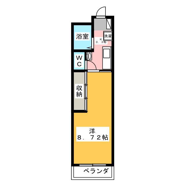 ボナール24(1K/2階)の間取り写真