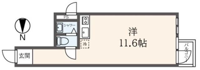 GSハイム蒔田(ワンルーム/3階)の間取り写真