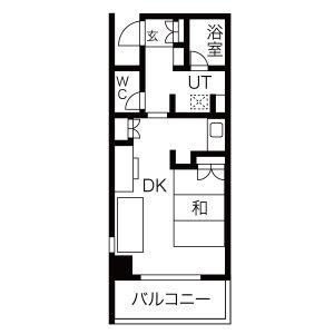 鶴舞ガーデンコート(ワンルーム/2階)の間取り写真
