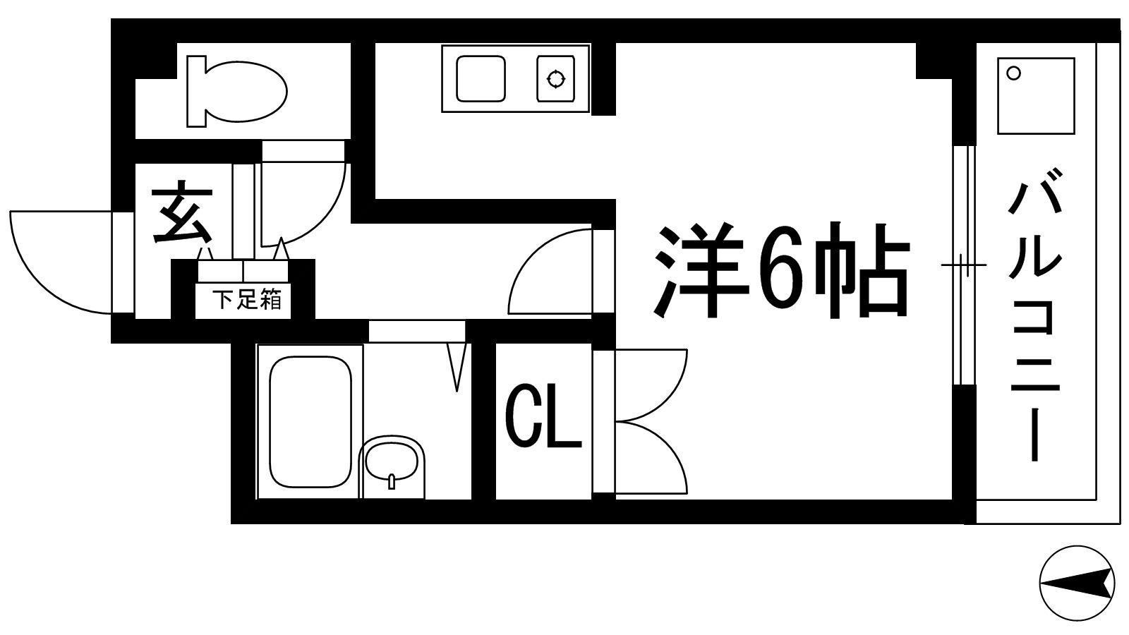 中央日進ビル(1K/4階)の間取り写真