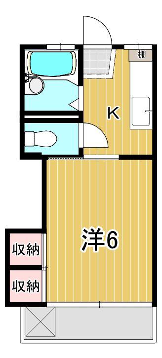 久下谷アパート(1K/1階)の間取り写真