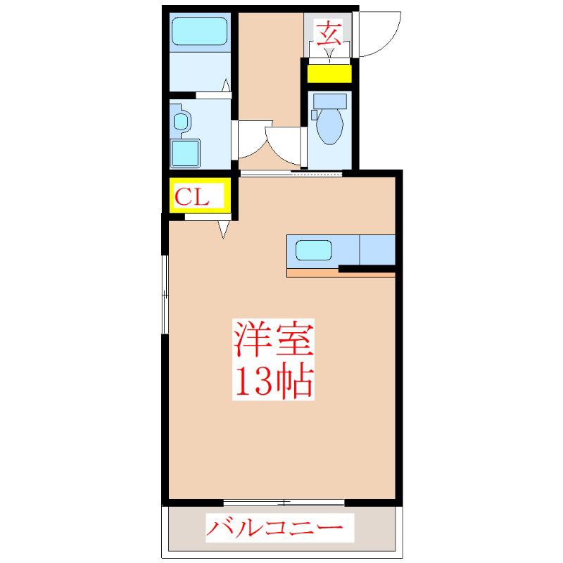 セントクラリス(ワンルーム/1階)の間取り写真