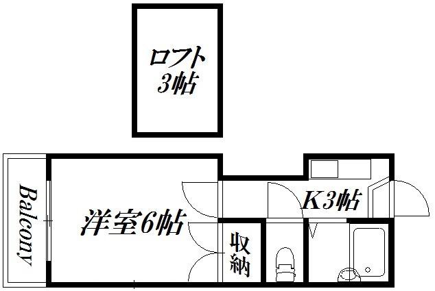 サンコート萩丘(1K/1階)の間取り写真