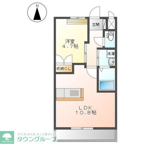 MRイースト(1LDK/1階)の間取り写真