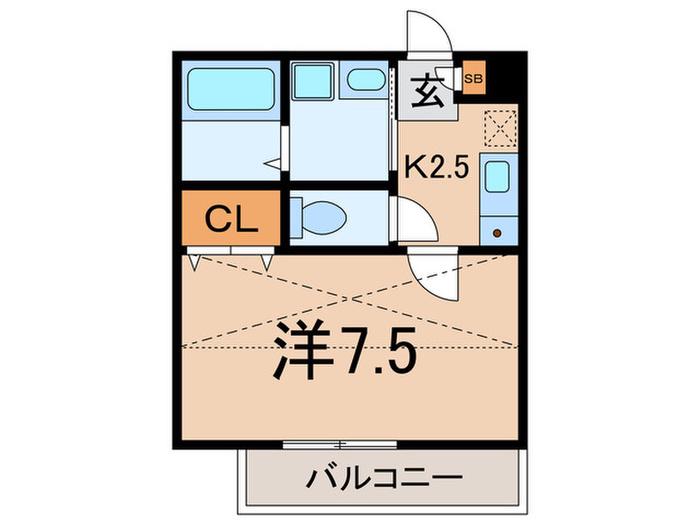 アバンティ(1K/2階)の間取り写真