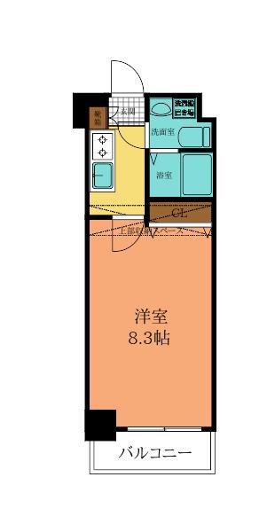 NO.71 ORIENT TRUST TOWER(1K/15階)の間取り写真