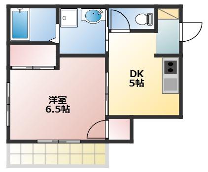 フレグランス日高(1DK/2階)の間取り写真