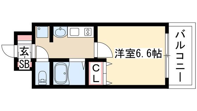 プレサンス桜通葵(1K/4階)の間取り写真