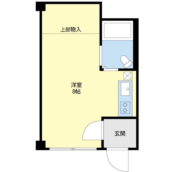 蘭東コーポ(ワンルーム/1階)の間取り写真