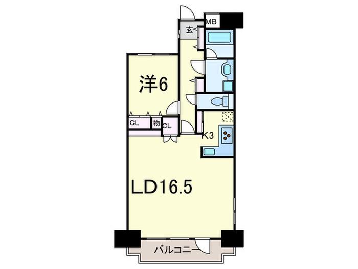 芝公園アパ-トメント(1LDK/5階)の間取り写真