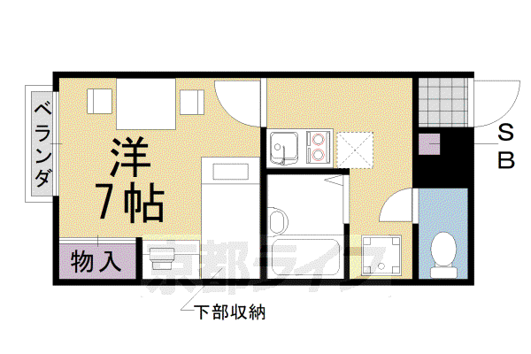 レオパレスジョイ大井(1K/2階)の間取り写真