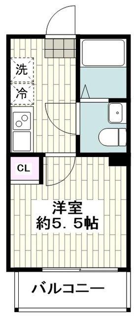 プランドール蒔田(1K/1階)の間取り写真