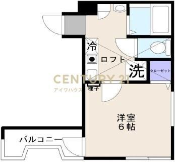 アルカサール武蔵新城(1K/3階)の間取り写真
