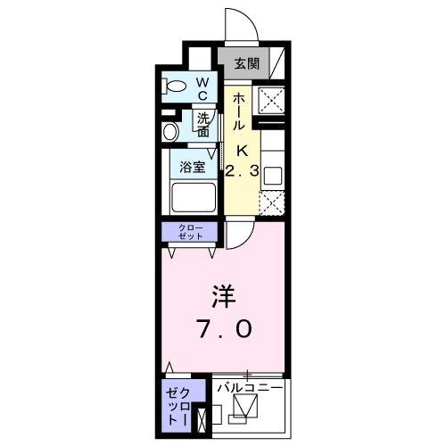 グレース 三の丸(1K/3階)の間取り写真