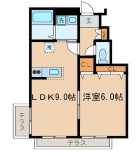 シャイロ―江古田(1LDK/1階)の間取り写真