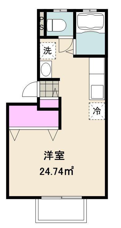 ファミール本八幡(1K/2階)の間取り写真