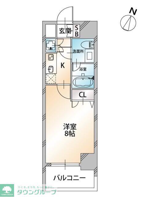 KDX千葉中央レジデンス(1K/9階)の間取り写真