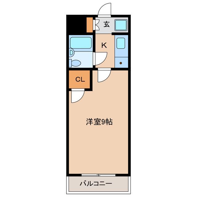 マンシンAAA(1K/3階)の間取り写真