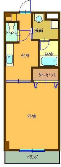 つるやマンションII(1K/2階)の間取り写真