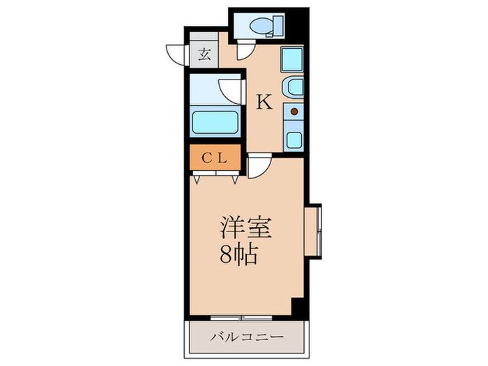 藤本ビルNO.21(1K/4階)の間取り写真