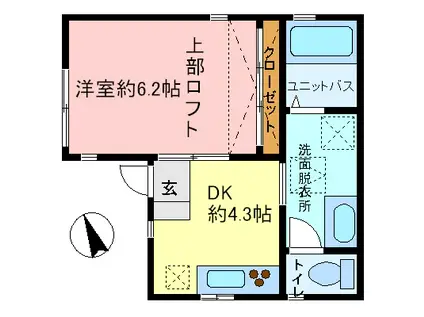 サザンウインズ(1DK/1階)の間取り写真