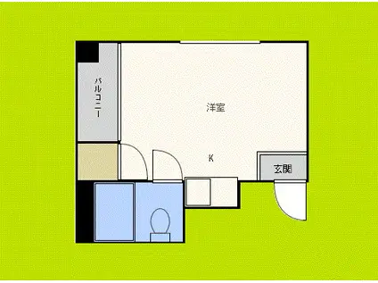 ソレイユ朝潮(ワンルーム/3階)の間取り写真