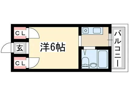 さつきマンション(ワンルーム/2階)の間取り写真
