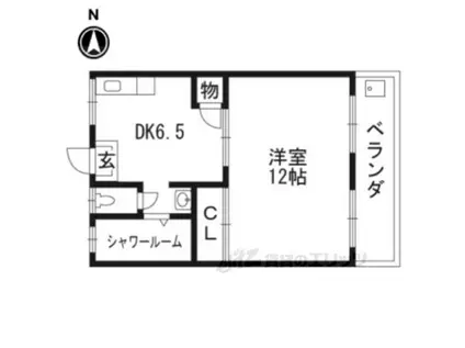 三宅マンション(1DK/4階)の間取り写真