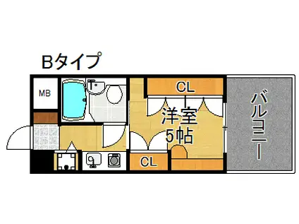 アニメイト大阪(1K/2階)の間取り写真