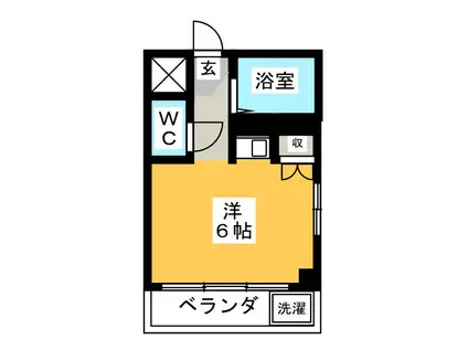 サンハイツ川本(ワンルーム/2階)の間取り写真