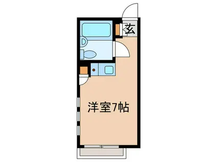 サンライズマンション狛江(ワンルーム/2階)の間取り写真