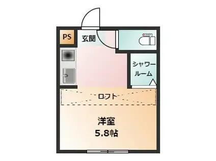REAL BLOSSOMII芝田(ワンルーム/1階)の間取り写真
