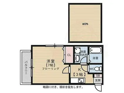 メゾン飯倉I(1K/2階)の間取り写真