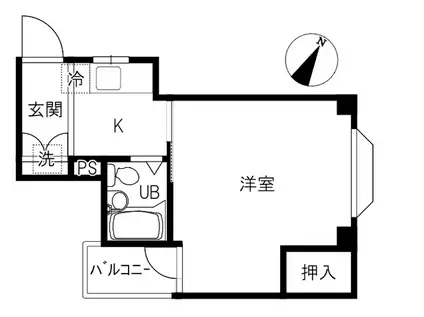 ジュネス笠舞(1K/1階)の間取り写真