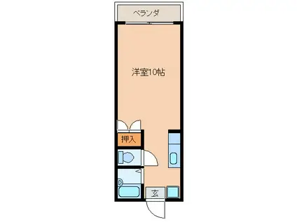 PRIMAVERA USUKI(ワンルーム/4階)の間取り写真