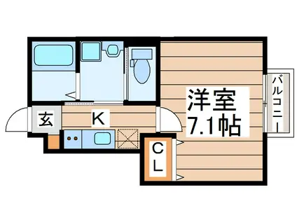 マノアーレ六丁の目II(1K/1階)の間取り写真