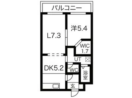 TOMOS APARTMENTS MEITETSU OSATO(1LDK/2階)の間取り写真