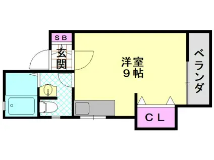 アクア ビスタ(1K/2階)の間取り写真