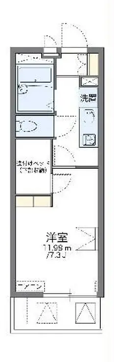 レオパレスハッピーブリッジ 2階階 間取り