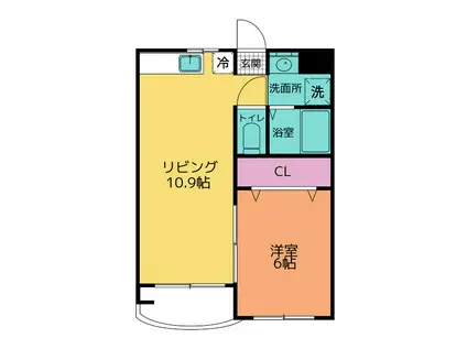 プチモンド(1LDK/2階)の間取り写真