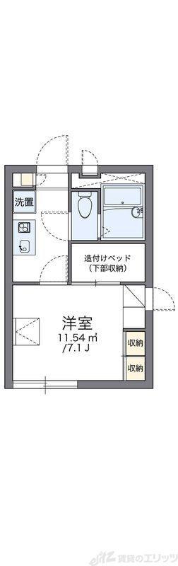 レオパレスハイムシード(1K/2階)の間取り写真