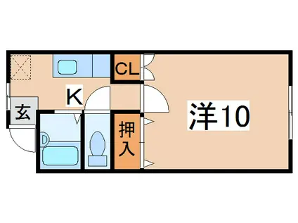 フレンディーKAZ(1K/1階)の間取り写真