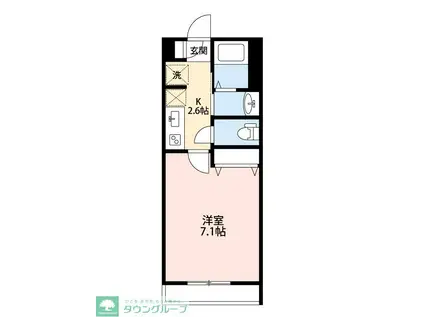 コーポJIN(1K/2階)の間取り写真