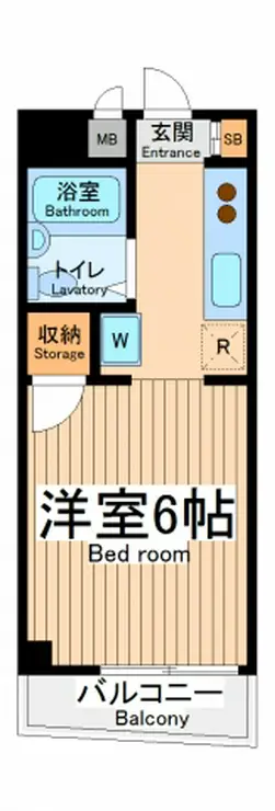 岩波第2ビル 6階階 間取り