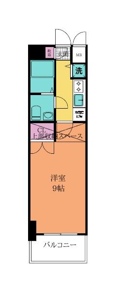 NO.63 ORIENT CAPITAL TOWER(1K/9階)の間取り写真