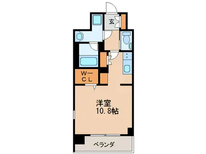 メルカーサ泉(ワンルーム/5階)の間取り写真